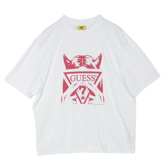HYSTERIC GLAMOUR ヒステリックグラマー Guess ゲス × GUESS JEANS Icon Tee ゲスジーンズ アイコン 半袖 Tシャツ ホワイト系 S【中古】