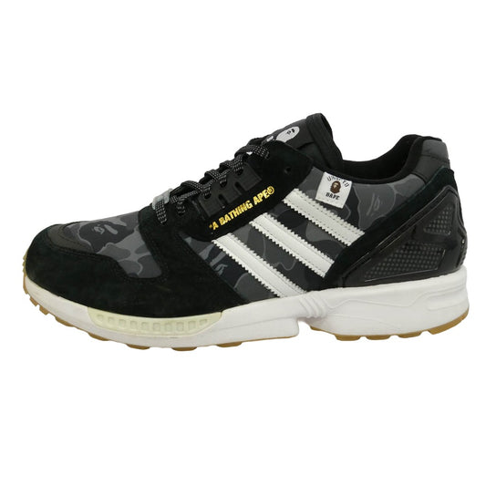 adidas アディダス A BATHING APE アベイシングエイプ UNDEFEATED アンディフィーテッド FY8852 × A BATHING APE × UNDEFEATED ZX8000 アベイシングエイプ アンディフィーテッド ZX8000 スニーカー ブラック系 27cm【中古】