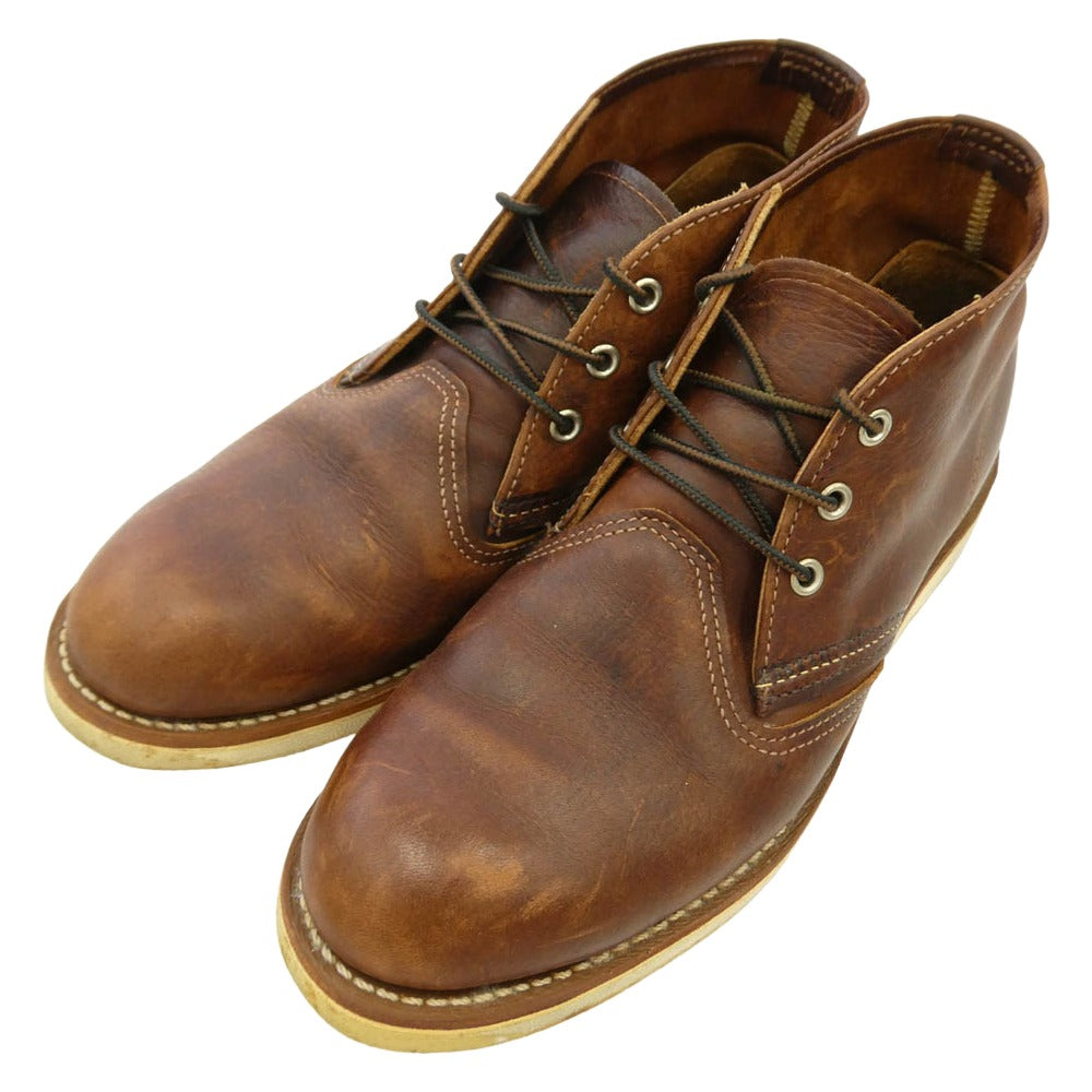 RED WING レッドウィング 3141 WORK CHUKKA ワーク チャッカ ブーツ ブラウン系 US8.5D【中古】