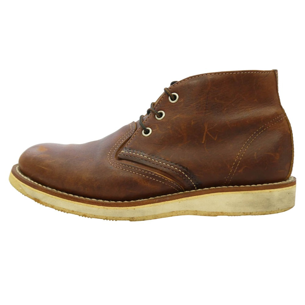 RED WING レッドウィング 3141 WORK CHUKKA ワーク チャッカ ブーツ ブラウン系 US8.5D【中古】