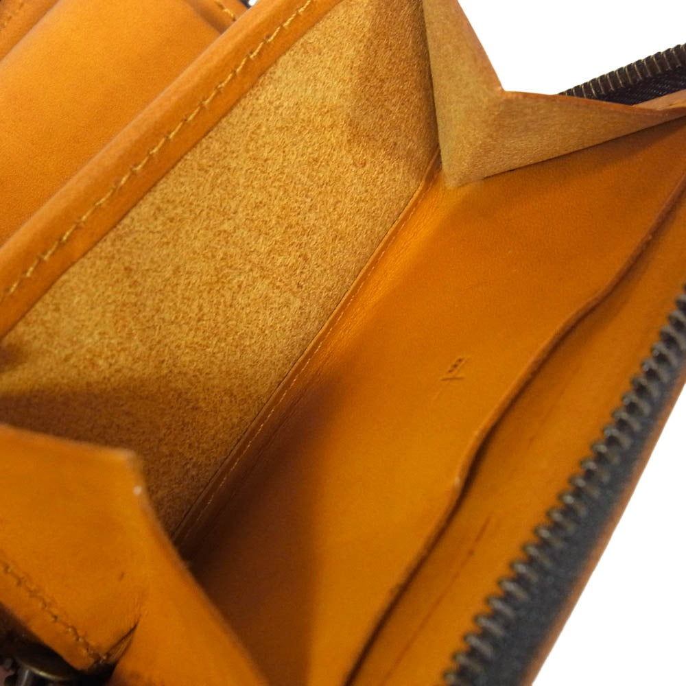 エムピウ zonzo napoli ゾンゾ ナポリ コンパクト 財布 ライトブラウン系【美品】【中古】