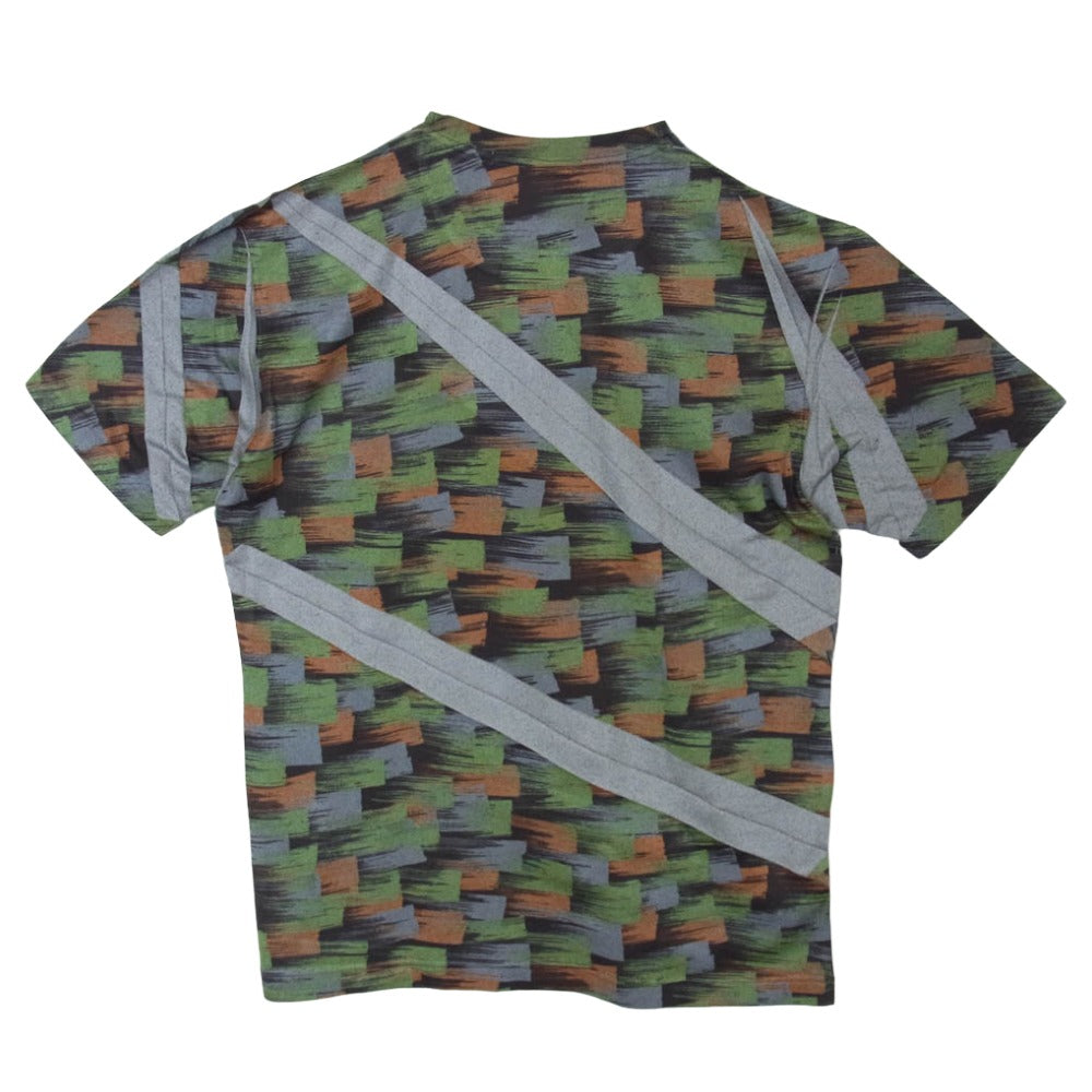 ISSEY MIYAKE イッセイミヤケ ME21JK448 総柄プリーツ Tシャツ カットソー グリーン系 2【中古】