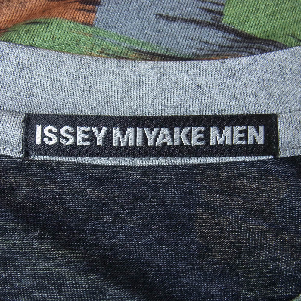 ISSEY MIYAKE イッセイミヤケ ME21JK448 総柄プリーツ Tシャツ カットソー グリーン系 2【中古】