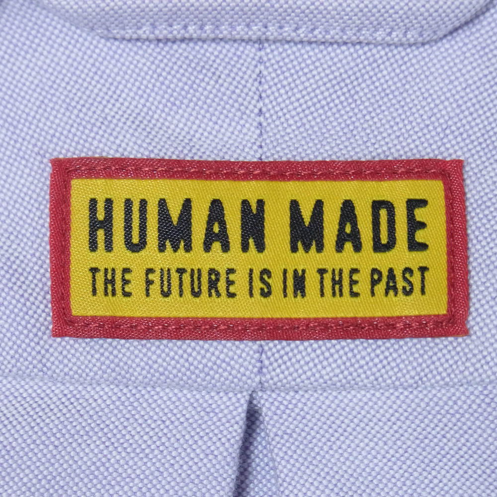 HUMAN MADE ヒューマンメイド 25AW HM30SH005 OXFORD BD L/S SHIRT オックスフォード ボタンダウン ロングスリーブ 長袖 シャツ パープル系 L【中古】