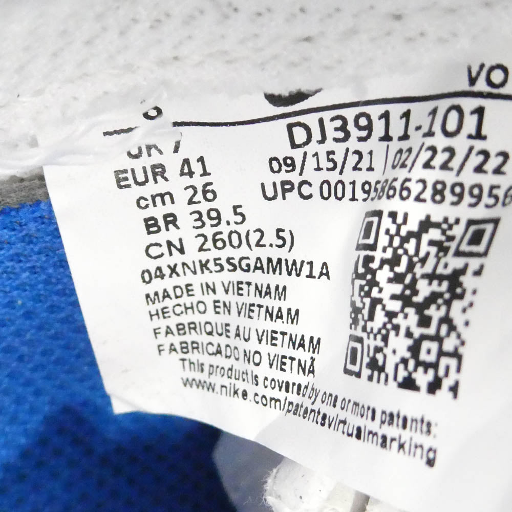 NIKE ナイキ 22SS DJ3911-101 Air Force 1 Low Color of the Month Blue エアフォース1 ロー カラー オブ ザ マンス ブルー スニーカー ホワイト系 ブルー系 26cm【極上美品】【中古】