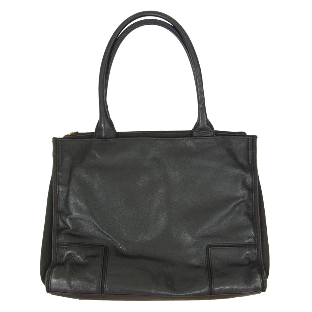Tory Burch トリーバーチ レザー トート ハンド バッグ ブラック系【中古】