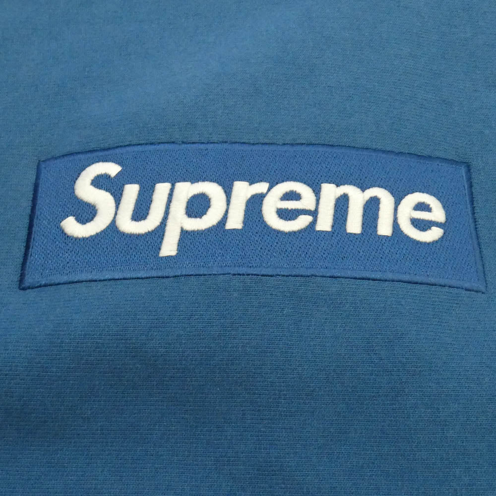 Supreme シュプリーム 21AW Box Logo Hooded Sweatshirt ボックスロゴ スウェットシャツ フーディー パーカー ブルー系 S【中古】