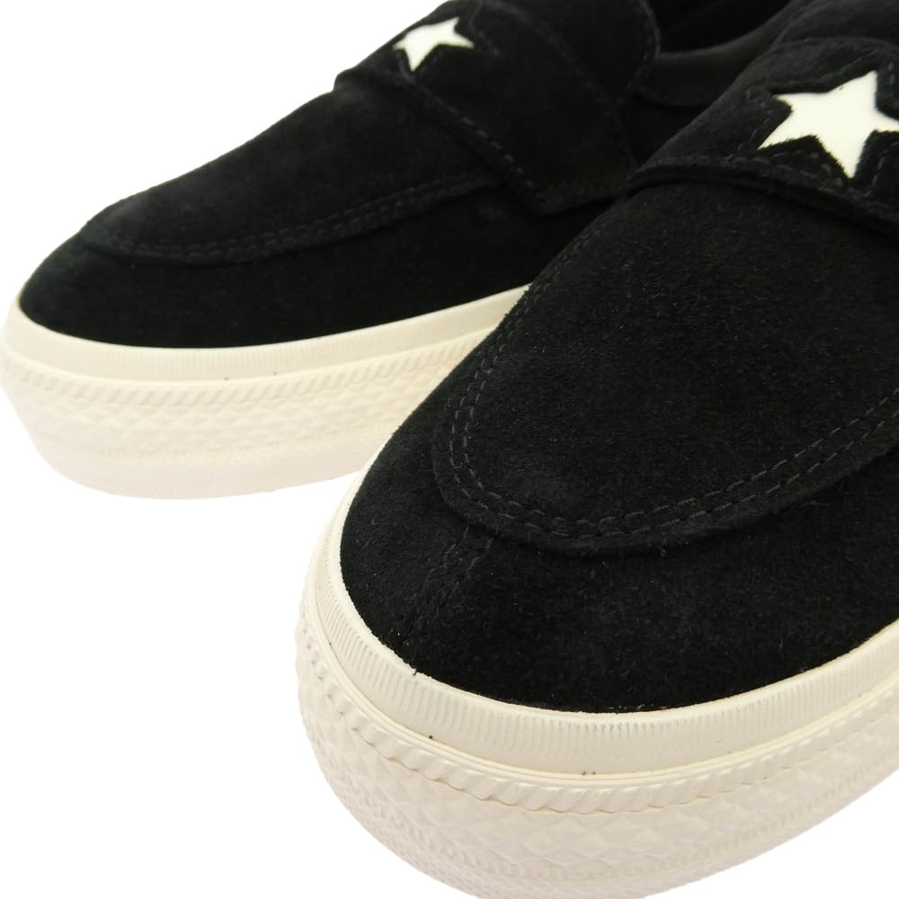 CONVERSE コンバース 1SC911 × 森山大道 × NEXUSVII Addict One Star Loafer Black Special Set アディクト ネクサスセブンワンスター ローファー スエード ローカットスニーカー ブラック系 25.5cm【新古品】【未使用】【中古】