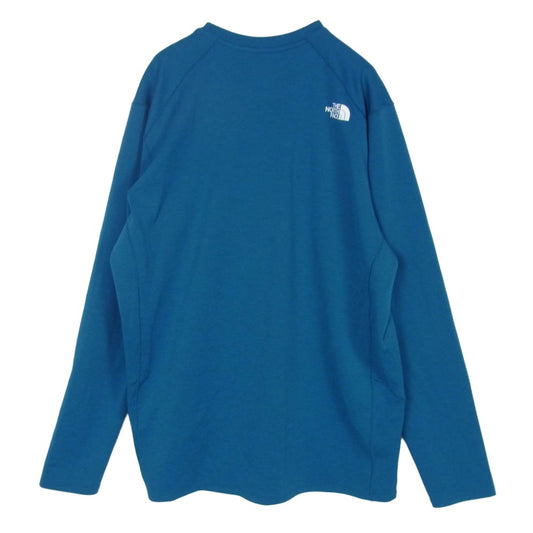 THE NORTH FACE ノースフェイス NT12402R フレッシュ ドライ ミッド Tシャツ 長袖カットソー 青緑系 L【中古】