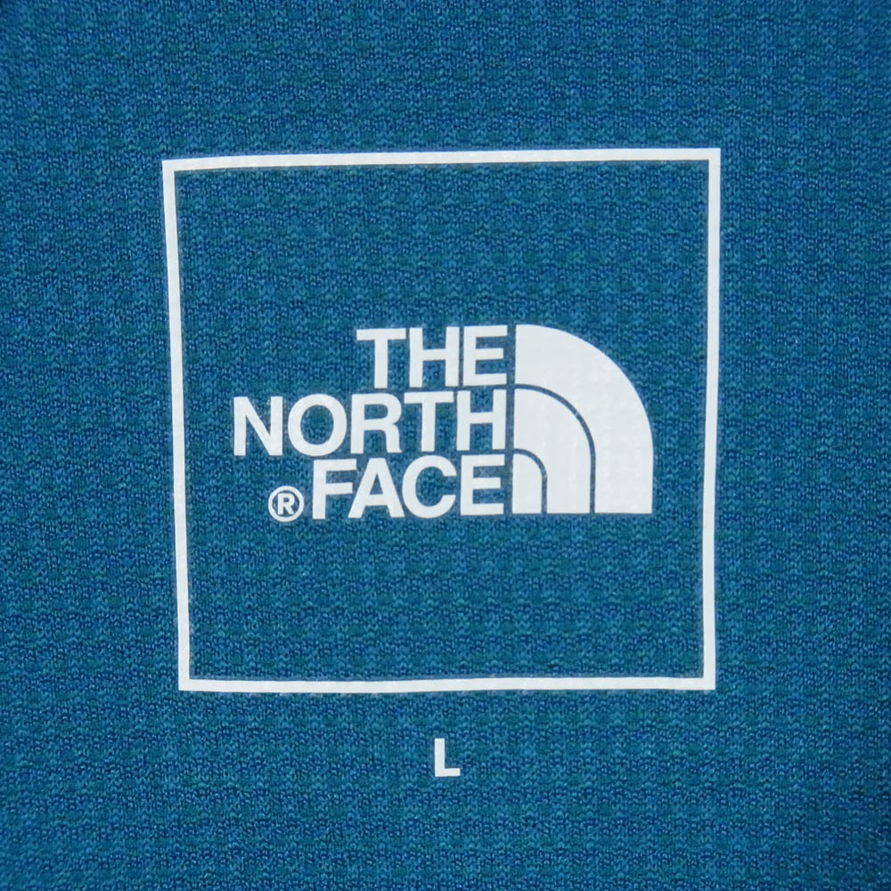 THE NORTH FACE ノースフェイス NT12402R フレッシュ ドライ ミッド Tシャツ 長袖カットソー 青緑系 L【中古】