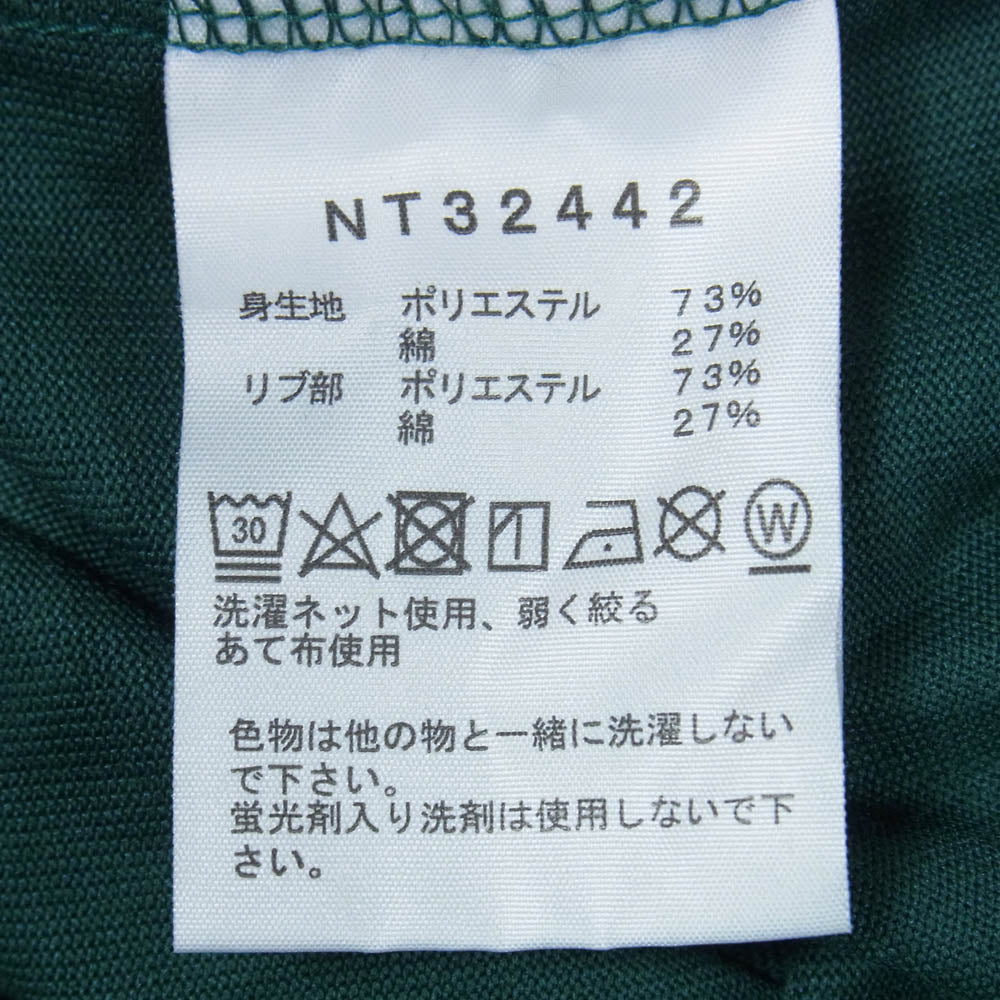 THE NORTH FACE ノースフェイス NT32442 L/S Back Square ロングスリーブ バック スクエア プリント Tシャツ 長袖カットソー グリーン系 L【中古】