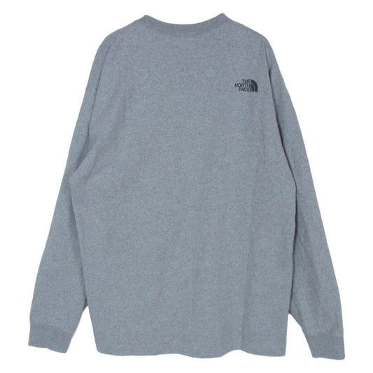 THE NORTH FACE ノースフェイス NT82132 L/S Organic Camp Tee ロングスリーブ オーガニック キャンプ Tシャツ 長袖カットソー グレー系 L【中古】