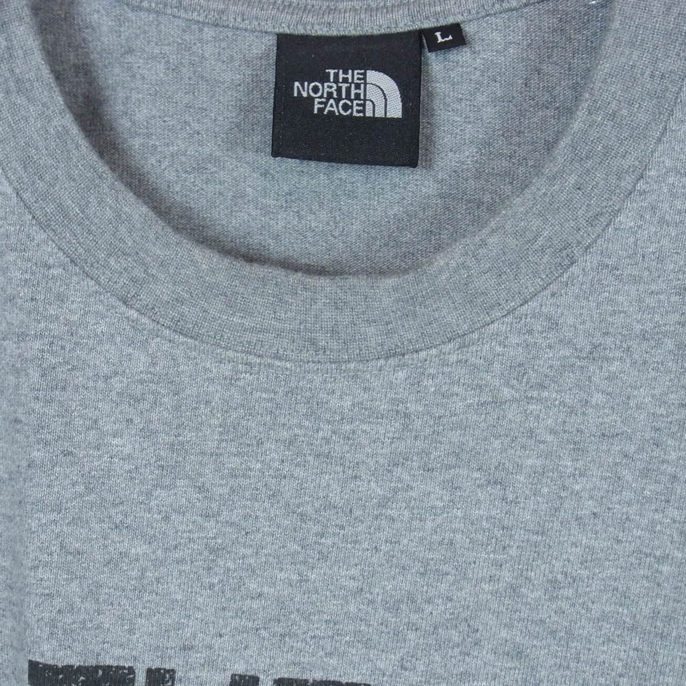THE NORTH FACE ノースフェイス NT82132 L/S Organic Camp Tee ロングスリーブ オーガニック キャンプ Tシャツ 長袖カットソー グレー系 L【中古】