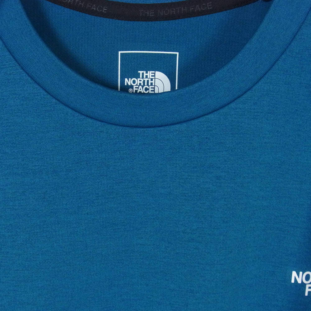 THE NORTH FACE ノースフェイス NT32496 Motion Crew モーション クルー Tシャツ 長袖カットソー 青緑系 L【中古】
