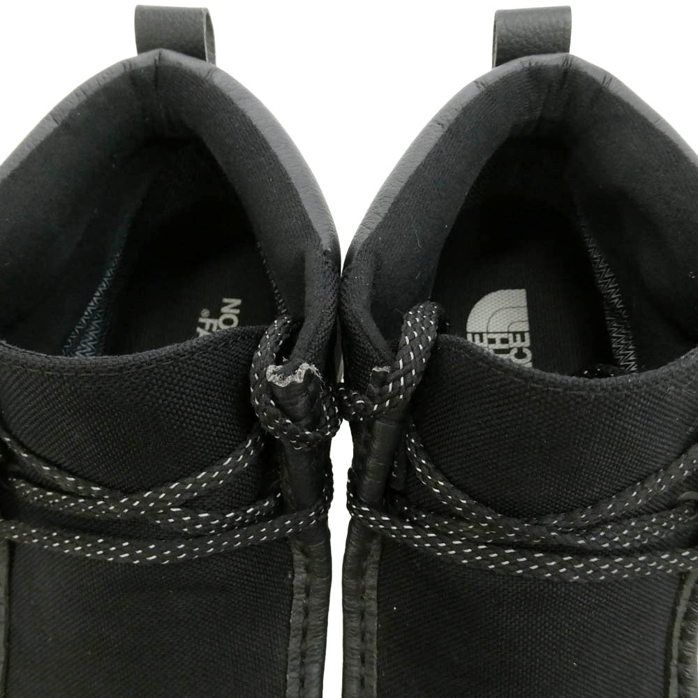 THE NORTH FACE ノースフェイス NF52240R Shuttle Moccasin WP シャトル モカシン ウォータープルーフ ミドルカット スニーカー ブラック系 26cm【中古】
