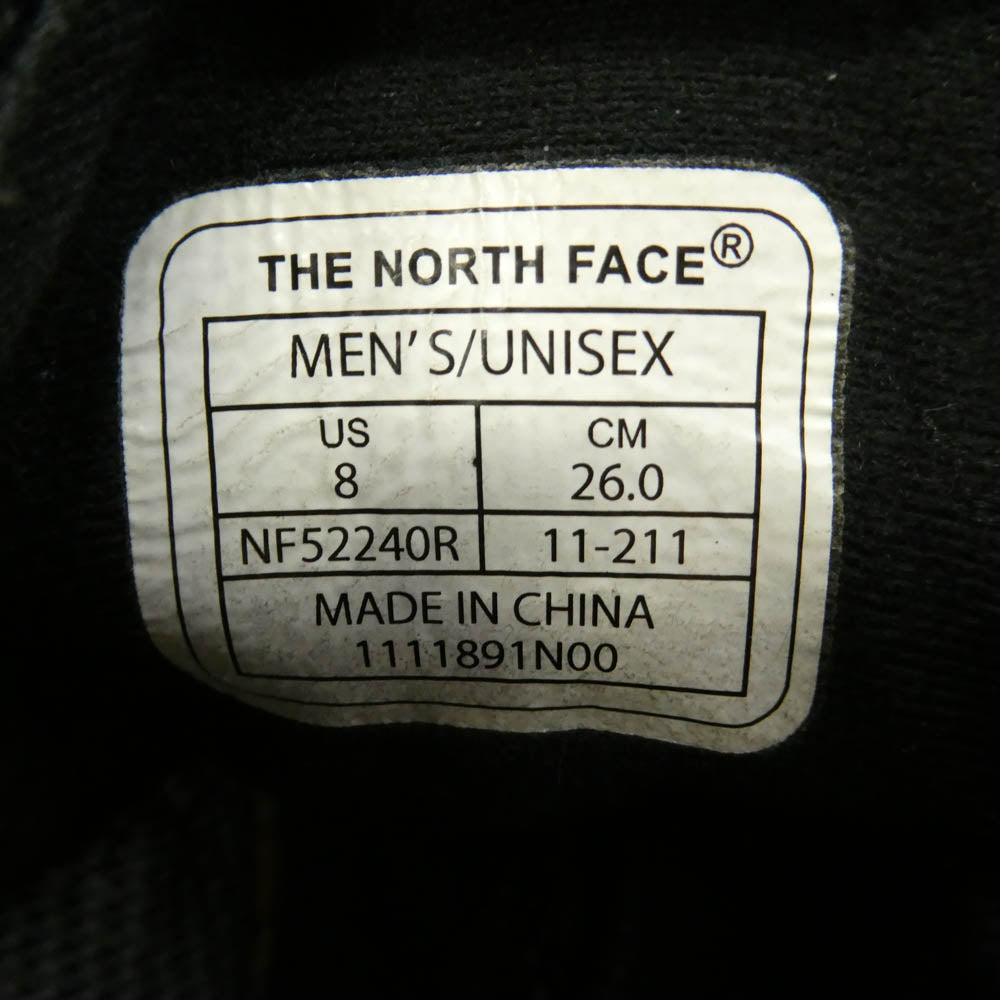 THE NORTH FACE ノースフェイス NF52240R Shuttle Moccasin WP シャトル モカシン ウォータープルーフ ミドルカット スニーカー ブラック系 26cm【中古】