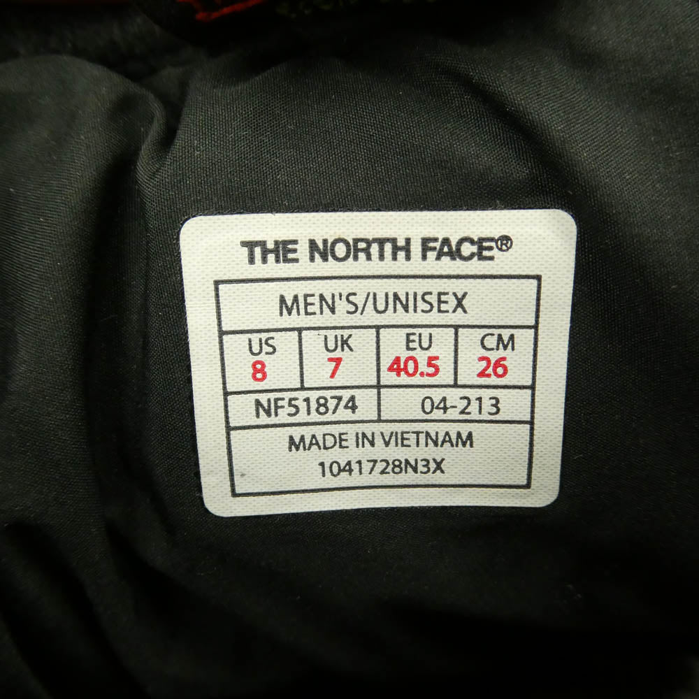 THE NORTH FACE ノースフェイス NF51874 Nuptse Bootie WP VI short ヌプシ ブーティ ウォータープルーフ ショート ハイカット ブーツ ブラック系 26cm【中古】