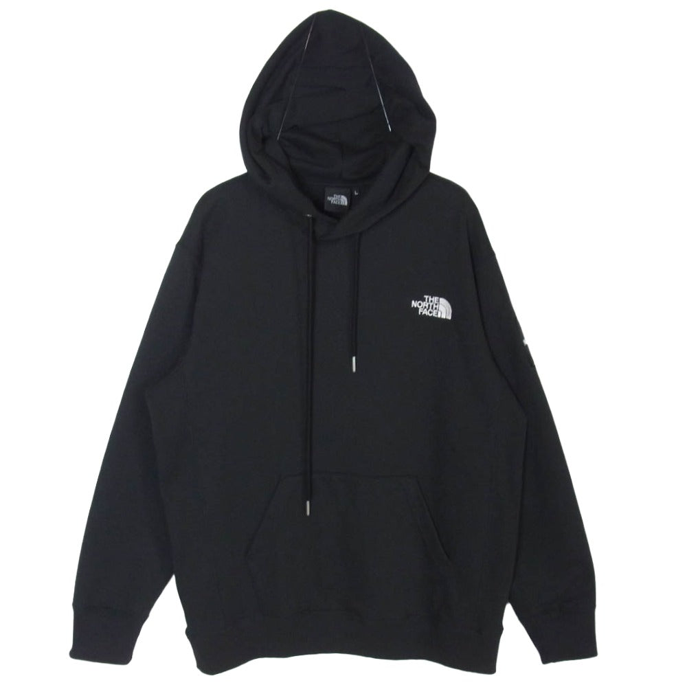 THE NORTH FACE ノースフェイス NT12333 Square Logo Hoodie スクエア ロゴ フーディー パーカー ブラック系 L【中古】