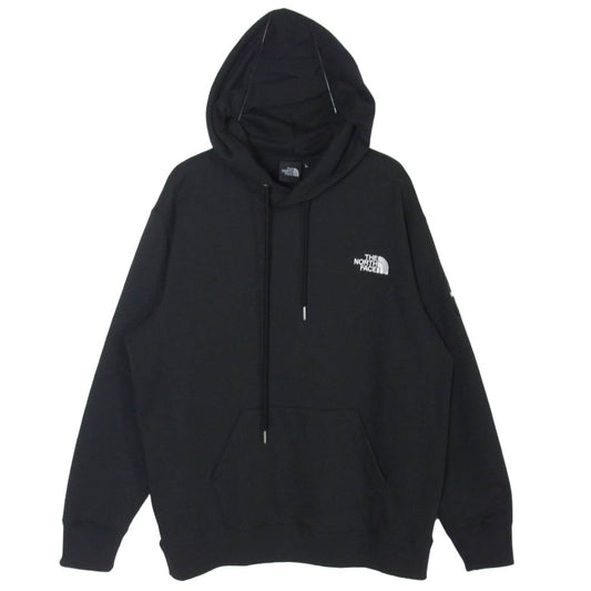 THE NORTH FACE ノースフェイス NT12333 Square Logo Hoodie スクエア ロゴ フーディー パーカー ブラック系 L【中古】