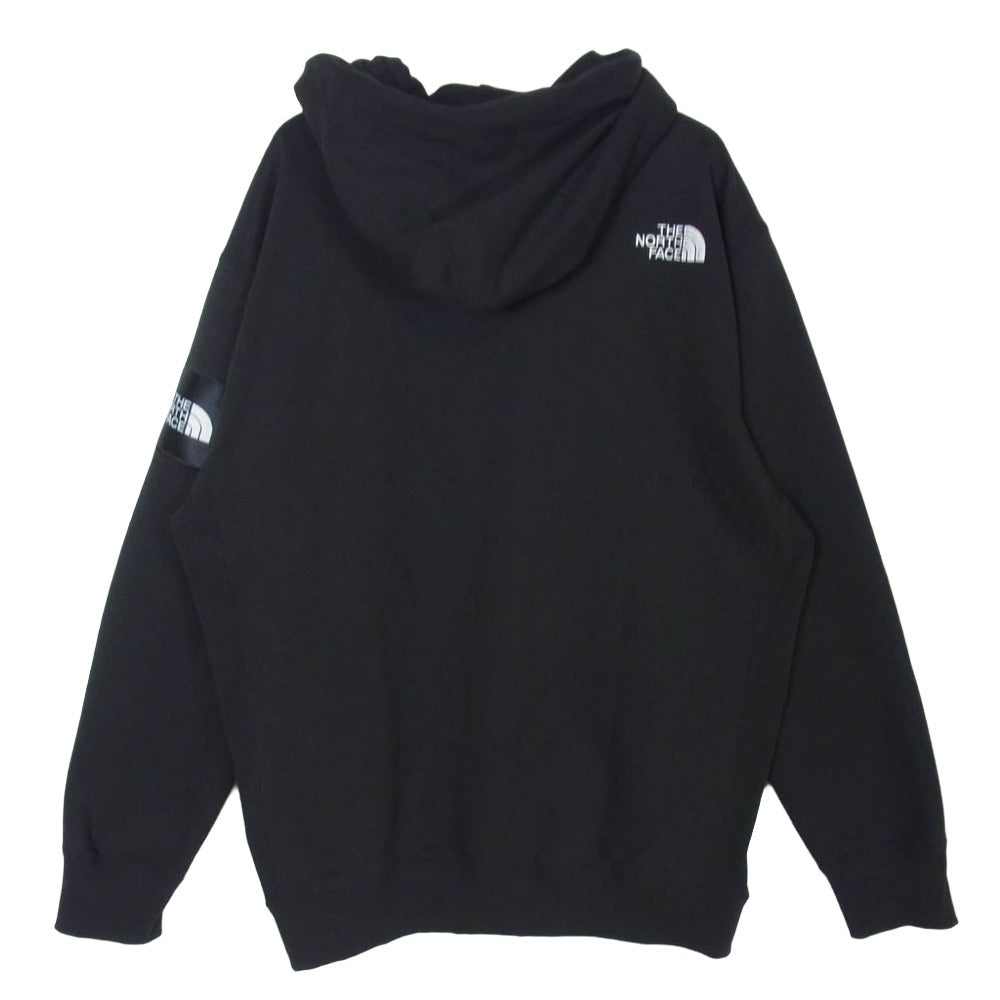 THE NORTH FACE ノースフェイス NT12333 Square Logo Hoodie スクエア ロゴ フーディー パーカー ブラック系 L【中古】