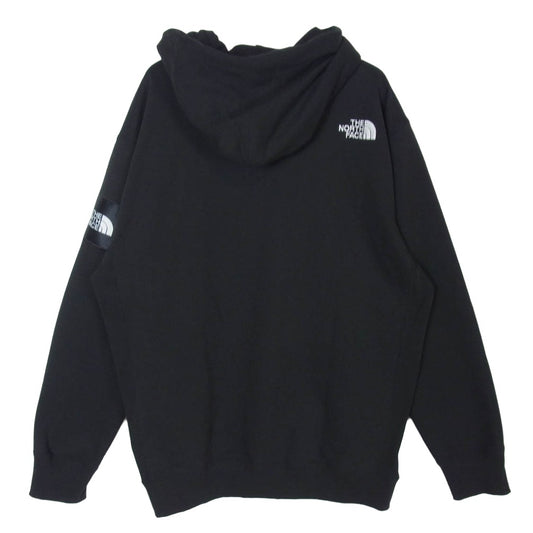THE NORTH FACE ノースフェイス NT12333 Square Logo Hoodie スクエア ロゴ フーディー パーカー ブラック系 L【中古】