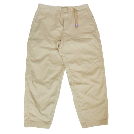 THE NORTH FACE ノースフェイス NT5052N PURPLE LABEL Stretch Twill Wide Tapered Pants パープルレーベル ストレッチ ツイル テーパード パンツ ベージュ系 34【中古】