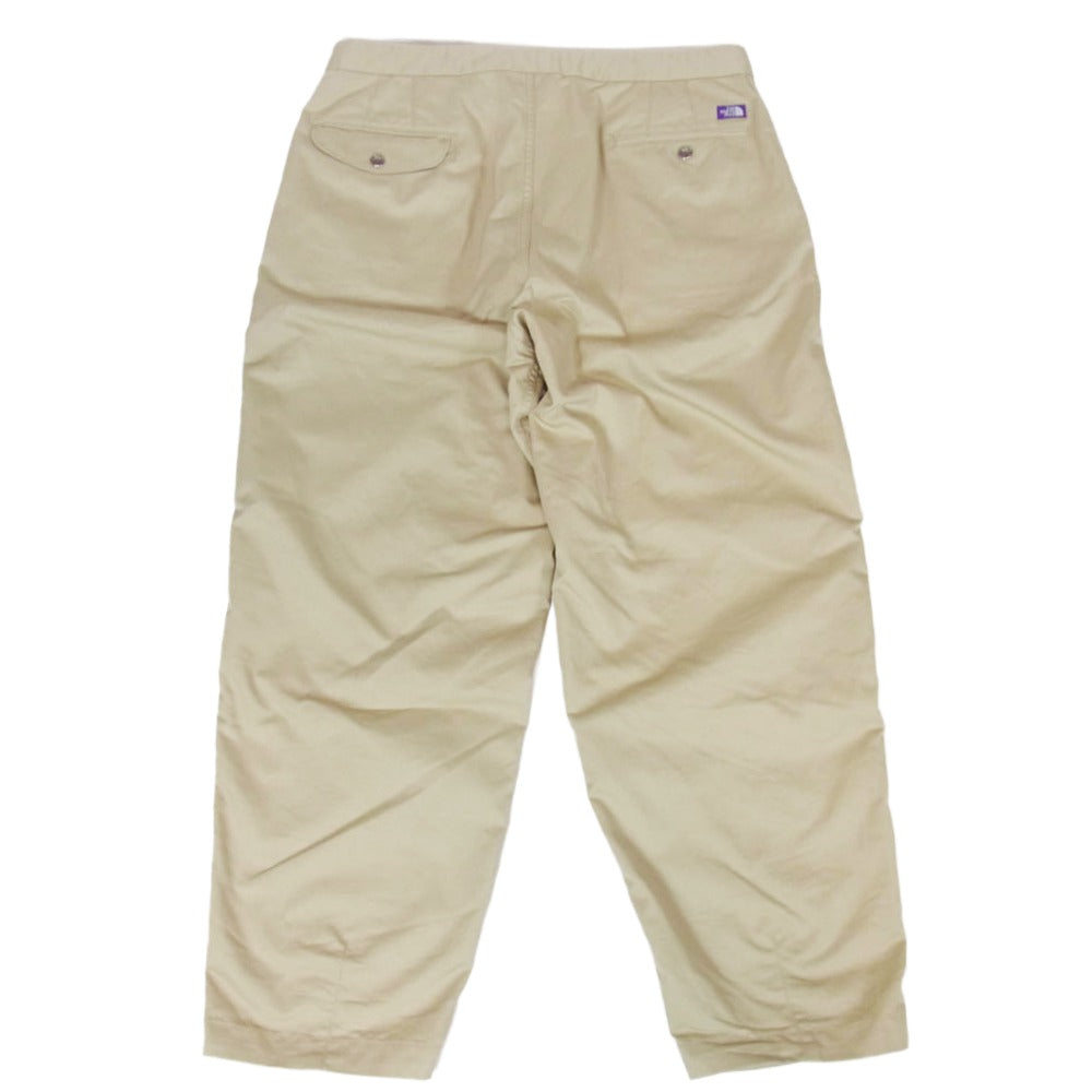 THE NORTH FACE ノースフェイス NT5052N PURPLE LABEL Stretch Twill Wide Tapered Pants パープルレーベル ストレッチ ツイル テーパード パンツ ベージュ系 34【中古】