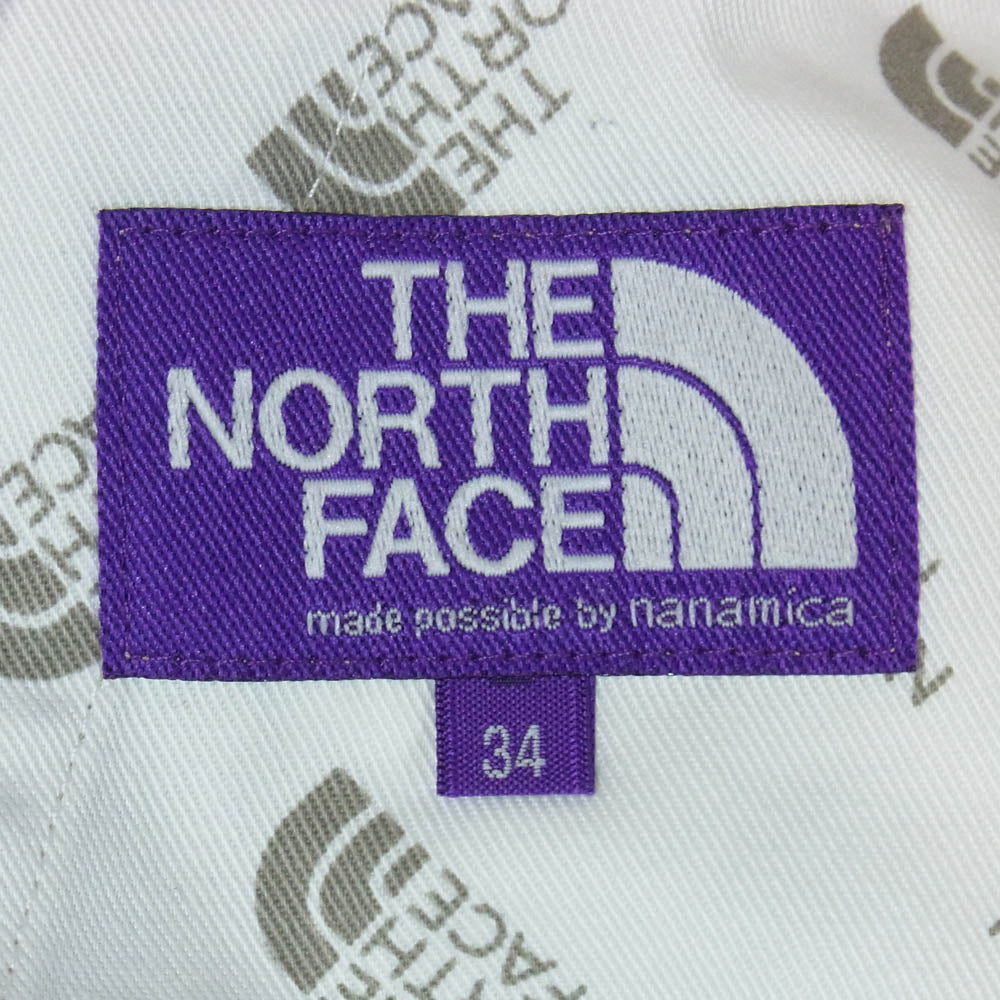 THE NORTH FACE ノースフェイス NT5052N PURPLE LABEL Stretch Twill Wide Tapered Pants パープルレーベル ストレッチ ツイル テーパード パンツ ベージュ系 34【中古】
