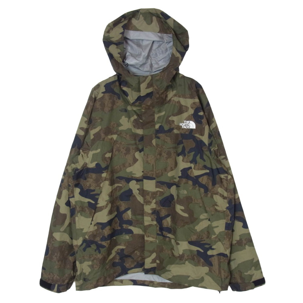 THE NORTH FACE ノースフェイス NP61535 ノベルティ ドットショット マウンテンパーカー 迷彩柄 ジャケット カーキ系 XL【中古】