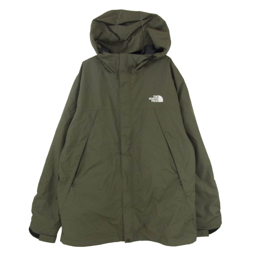 THE NORTH FACE ノースフェイス NP61940 Scoop Jacket ナイロン ダブルジップ スクープ ジャケット カーキ系 XL【中古】