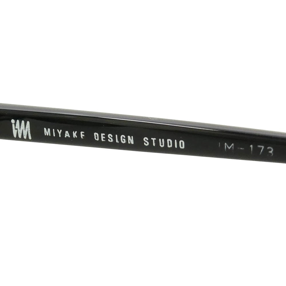 im MIYAKE DESIGN STUDIO イッセイミヤケデザインスタジオ IM-173 オーバル アイウェア サングラス ブラック系 49□19 140【中古】