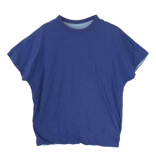 ネセサリーオアアンネセサリー N.O.UN REVERCE T リバーシブル コットン Tシャツ カットソー ブルー系 M【中古】