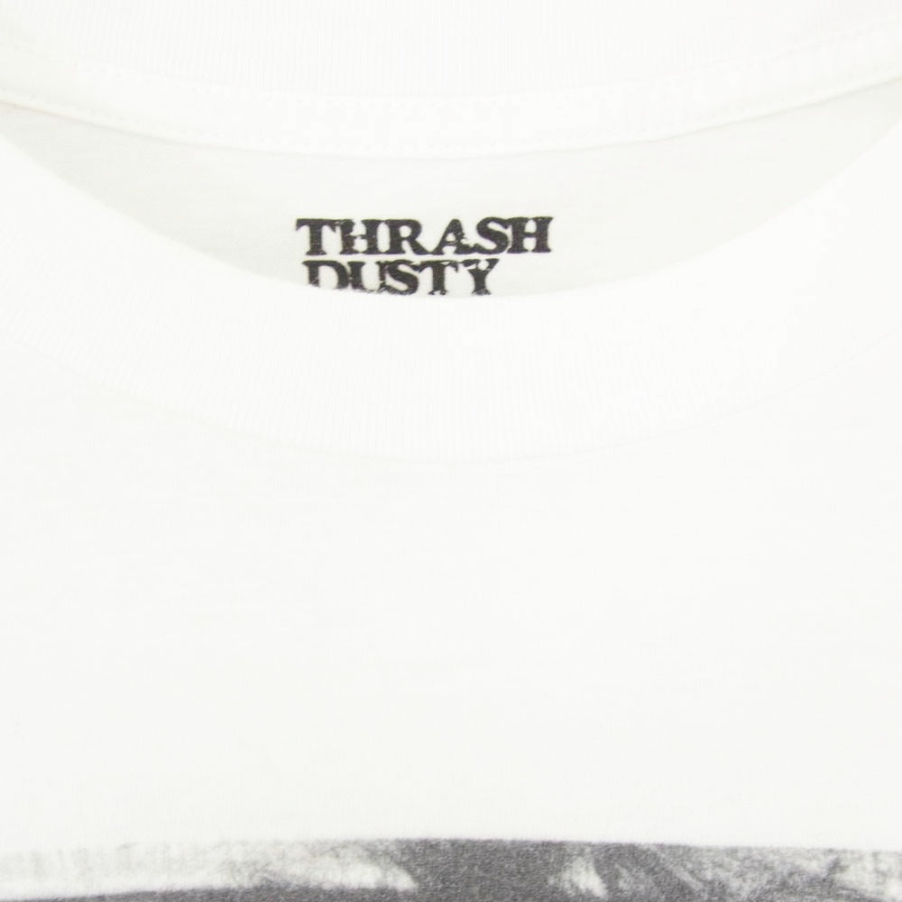 マインデニム 25AW 25MND-STL007 Stie-lo × Irina.L Sideways figure T-SH イリーナ・ラザレアヌ フォト プリント コットン クルーネック 半袖 Ｔシャツ ホワイト系 M【中古】