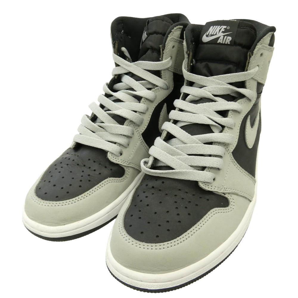 NIKE ナイキ 555088-035 Air Jordan 1 High Retro OG Shadow 2.0 エアジョーダン1 ハイ レトロ シャドウ ハイカット スニーカー ブラック系 グレー系 28cm【中古】