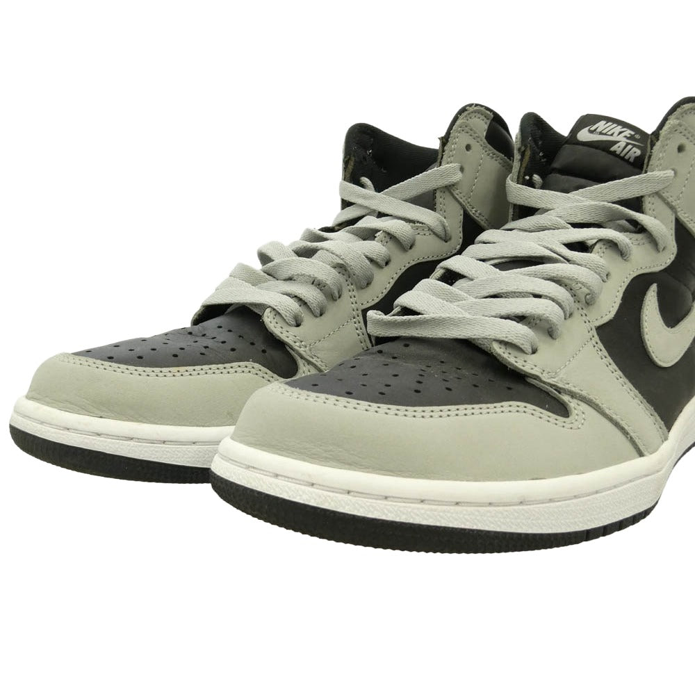 NIKE ナイキ 555088-035 Air Jordan 1 High Retro OG Shadow 2.0 エアジョーダン1 ハイ レトロ シャドウ ハイカット スニーカー ブラック系 グレー系 28cm【中古】