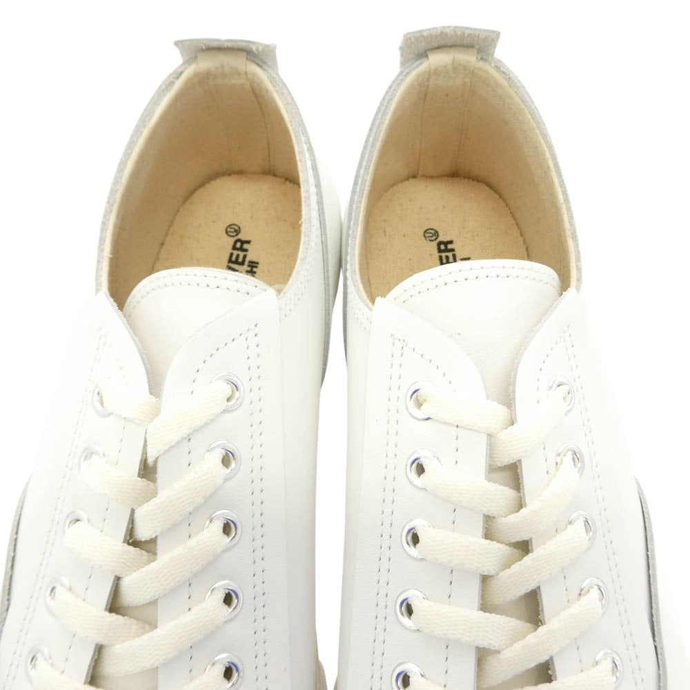 UNDERCOVER アンダーカバー 24AW UC2D9F02 LOGO LEATER SNEAKERS ロゴ プリント カウハイド レザー スニーカー ホワイト系 27.5cm【美品】【中古】