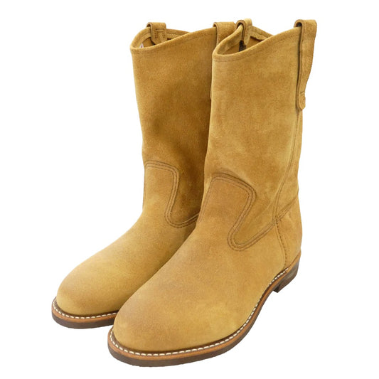RED WING レッドウィング 8060 11-inch Pecos 11インチ ペコス ホーソーン ミュールスキナー スウェード ワークブーツ ライトブラウン系 8.5【美品】【中古】