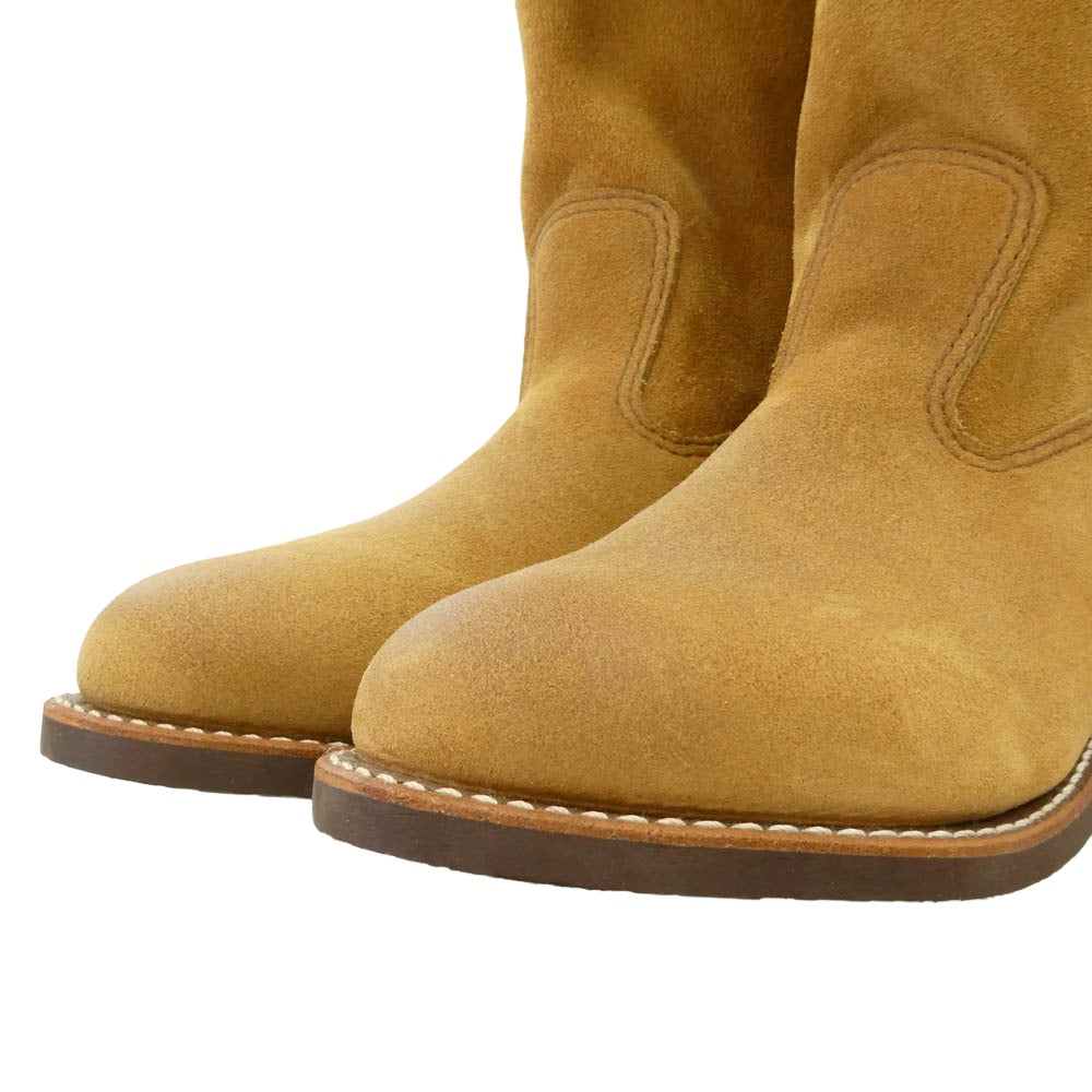 RED WING レッドウィング 8060 11-inch Pecos 11インチ ペコス ホーソーン ミュールスキナー スウェード ワークブーツ ライトブラウン系 8.5【美品】【中古】