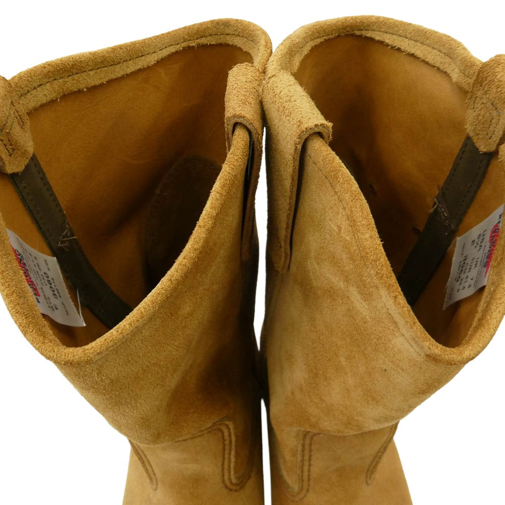 RED WING レッドウィング 8060 11-inch Pecos 11インチ ペコス ホーソーン ミュールスキナー スウェード ワークブーツ ライトブラウン系 8.5【美品】【中古】
