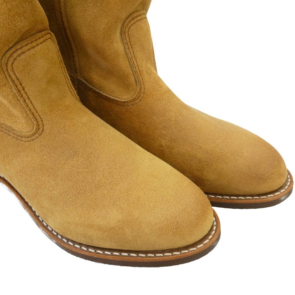 RED WING レッドウィング 8060 11-inch Pecos 11インチ ペコス ホーソーン ミュールスキナー スウェード ワークブーツ ライトブラウン系 8.5【美品】【中古】
