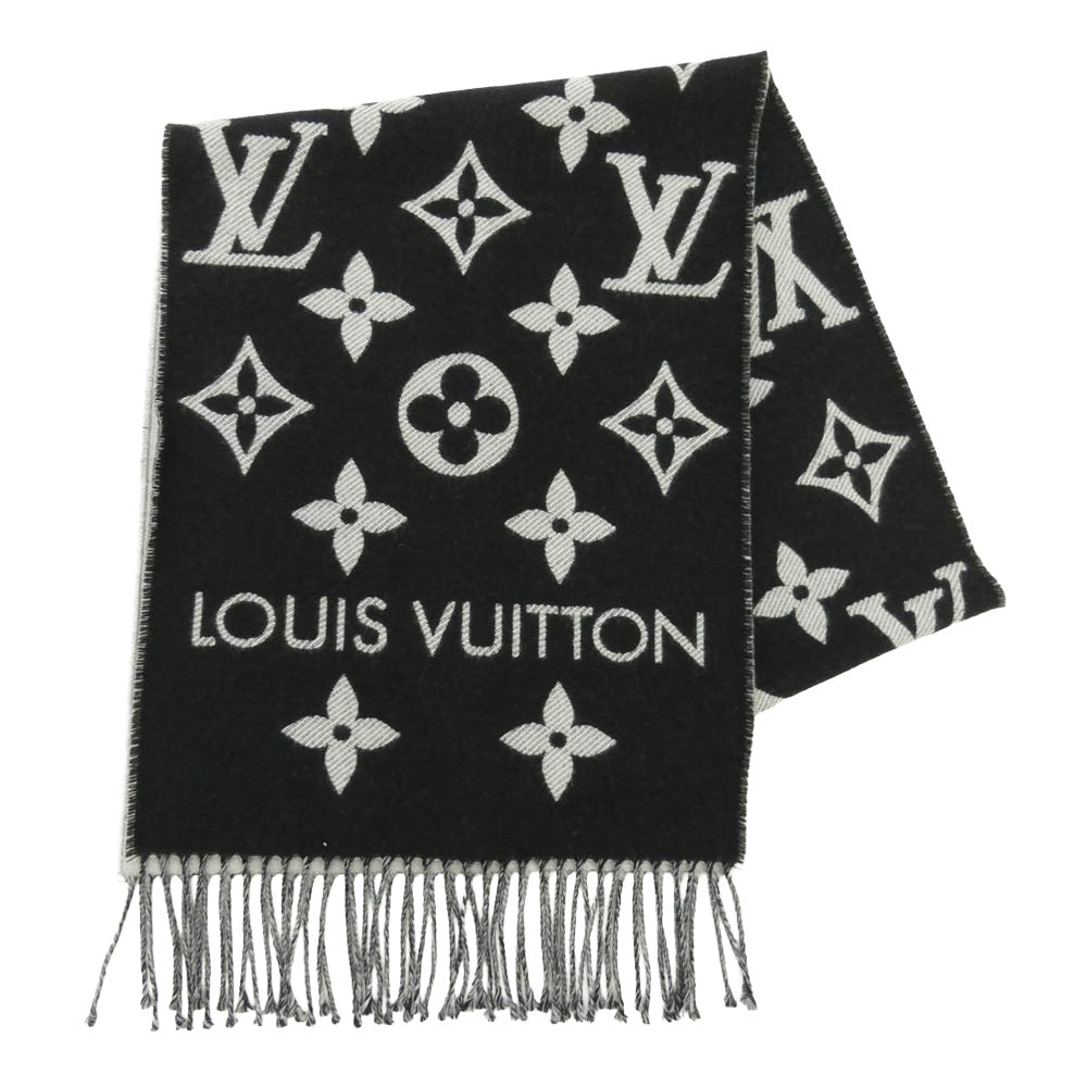 LOUIS VUITTON ルイ・ヴィトン M77853 LV エセンシャル モノグラム マフラー ブラック系【中古】