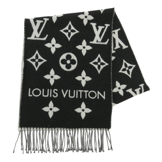 LOUIS VUITTON ルイ・ヴィトン M77853 LV エセンシャル モノグラム マフラー ブラック系【中古】