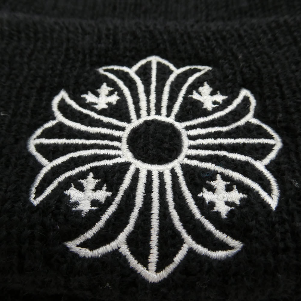 CHROME HEARTS クロムハーツ（原本無） WOOL WATCH CAP CHプラス ウール ウォッチ キャップ ロゴ刺繍 ビーニー ニット キャップ ブラック系 23cm【中古】