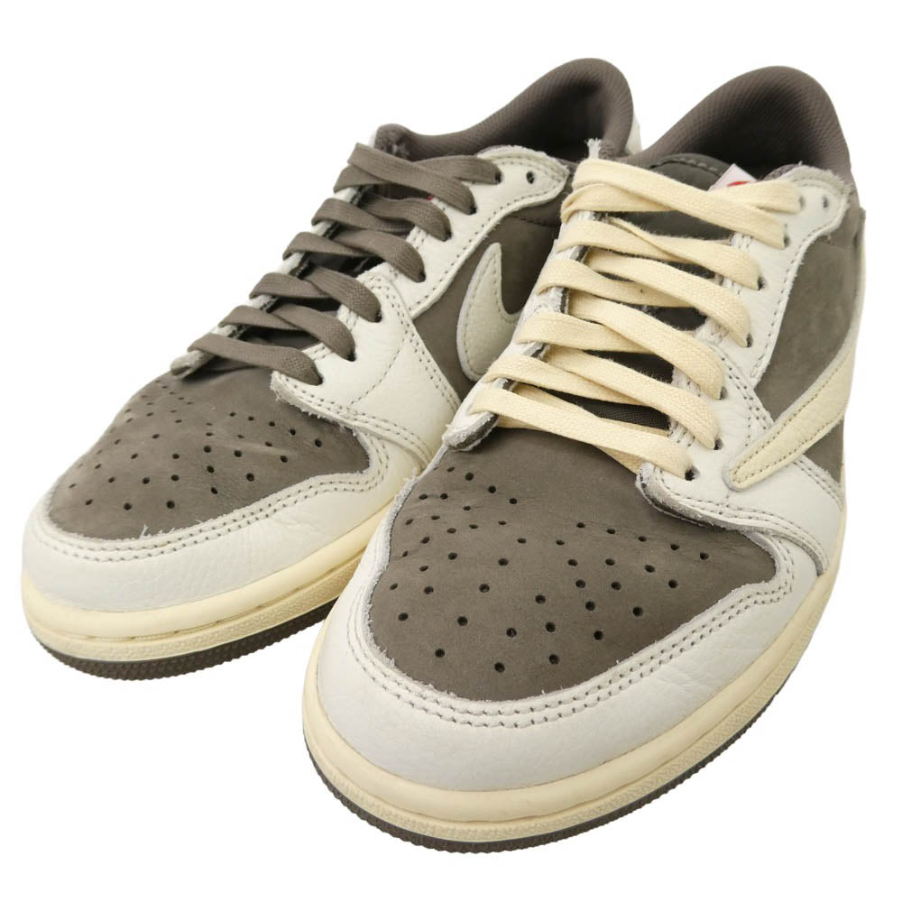 NIKE ナイキ DM7866-162 × Travis Scott トラヴィス スコット Air Jordan 1 Low REVERSE MOCH エアジョーダン ワン ロー リバース モカ ローカット スニーカー ブラウン系 24cm【中古】