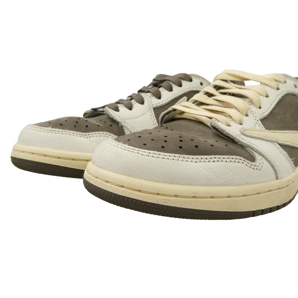 NIKE ナイキ DM7866-162 × Travis Scott トラヴィス スコット Air Jordan 1 Low REVERSE MOCH エアジョーダン ワン ロー リバース モカ ローカット スニーカー ブラウン系 24cm【中古】