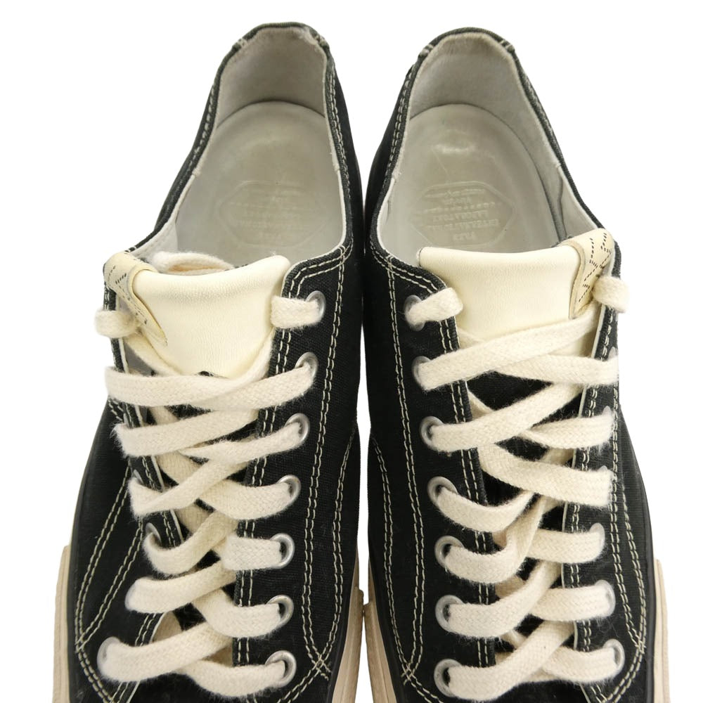 VISVIM ビズビム SKAGWAY LO スカグウェイ キャンバス ローカット スニーカー ブラック系 ホワイト系 US10【中古】