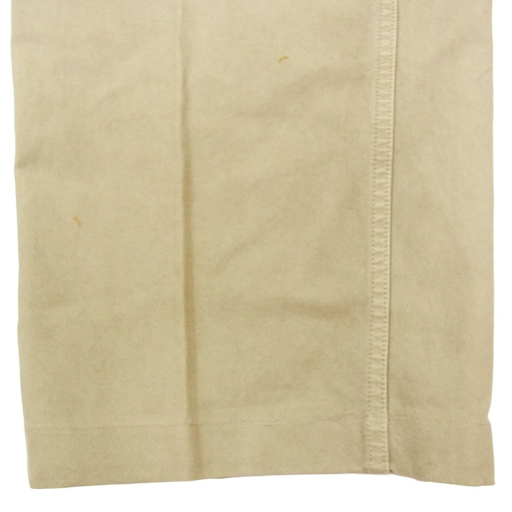 VISVIM ビズビム 0124205008009 WIDE CHINO PANTS CRASH ガーメントダイ ダメージ加工 チノ パンツ ベージュ系 4【中古】