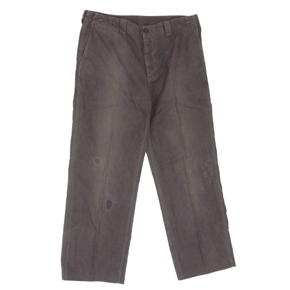 VISVIM ビズビム 24AW 0124205008009 WIDE CHINO PANTS CRASH ガーメントダイ ダメージ加工 チノ パンツ ブラック系 4【中古】