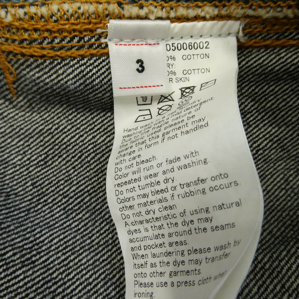 VISVIM ビズビム 22AW 0122205006002 101XX JKT RAW MUD OVERDYE 泥染め加工 オーバーダイ デニム ジャケット インディゴブルー系 3【中古】