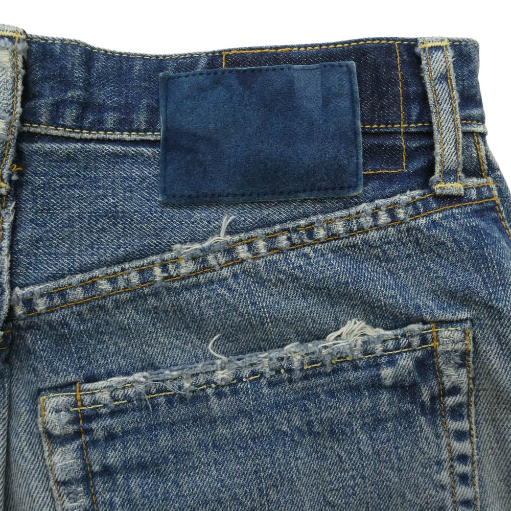 VISVIM ビズビム 21SS 0121105005024 SS JOURNEYMAN PANTS TACKED DMGD-27 ジャーニーマン タックド ダメージ加工 デニム パンツ インディゴブルー系 4【中古】